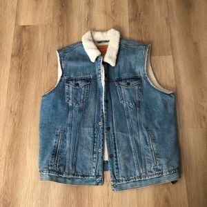 Levi’s Denim Sherpa Vest Jacket